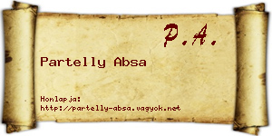 Partelly Absa névjegykártya